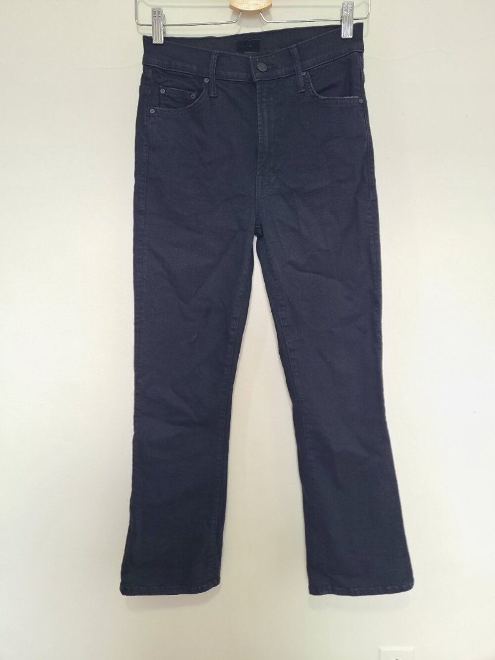 MOTHER The Insider Crop Jeans Not Guilty Black High Rise size 26
